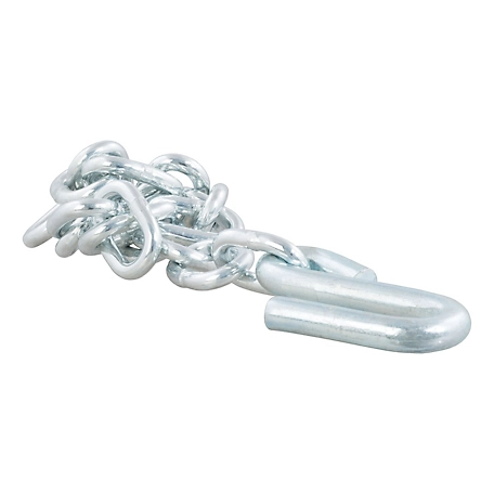 CURT 27 in. Safety Chain with 1 S-Hook (7,000 lb., Clear Zinc), 80300
