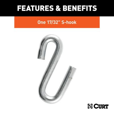 Image showing  27 in. Safety Chain with 1 S-Hook (7,000 lb., Clear Zinc), 80300