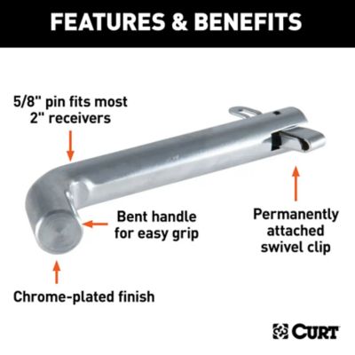 Image showing  5/8 in. Swivel Hitch Pin (2 in. Receiver, Chrome, Packaged), 21551