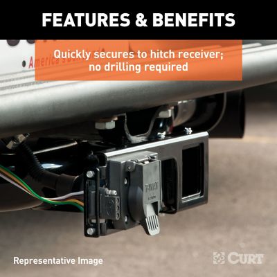 Image showing  Easy-Mount Wiring Bracket for 4 or 5-Flat & 6 or 7-Round (2-1/2 in. Receiver), 58003