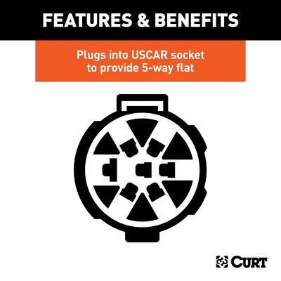 Image showing  Replacement Oe 5-Way Flat Socket (Plugs Into Uscar), 56515
