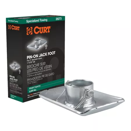 CURT Pin-On Jack ft (Fits 2" tubes 2000 lbs 1-11/16" height packaged) Jack Stands