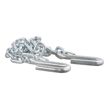 CURT 48 in. Safety Chain with 2 S-Hooks (5,000 lb., Clear Zinc), 80030 at  Tractor Supply Co.