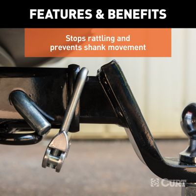 Image showing  No-Tool Anti-Rattle Hitch Clamp for 2 in. Receiver