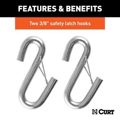 Image showing  43-7/8 in. Safety Cables with 2 Snap Hooks (3,500 lb., Vinyl-Coated, 2 Pack), 80136