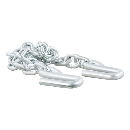 CURT 48 in. Safety Chain with 2 S-Hooks (7,000 lb., Clear Zinc), 80301