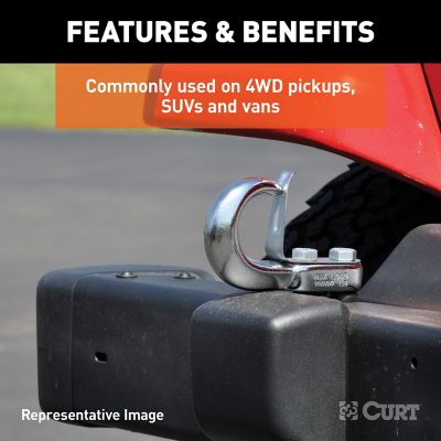 Image showing  Tow Hook with Hardware (10,000 lb., Black), 22411