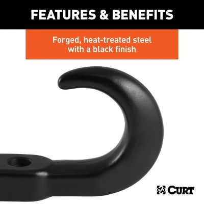Image showing  Tow Hook with Hardware (10,000 lb., Black), 22411