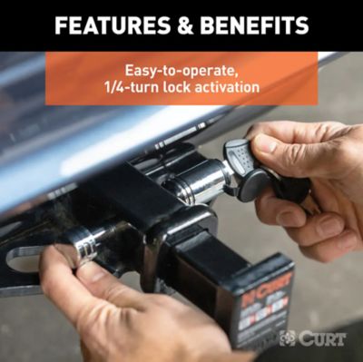 Image showing  1/2 in. Hitch Lock (1-1/4 in. Receiver, Barbell, Chrome)