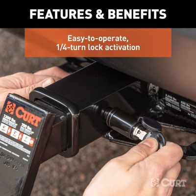 Image showing  5/8 in. Hitch Lock, 2 in. Receiver, Barbell, Black