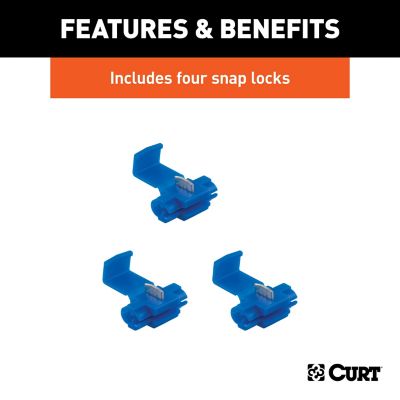 Image showing  4-Way Flat Connector Socket with 60 in. Wires & Hardware (Vehicle Side, Packaged), 58044