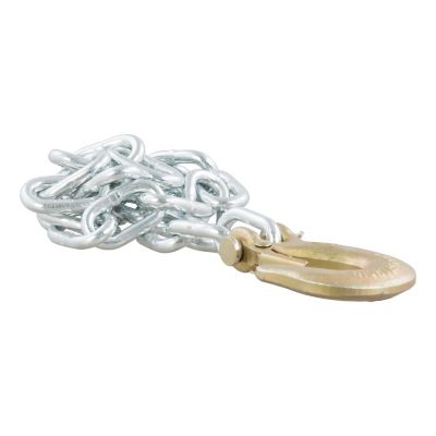 CURT 35 in. Safety Chain with 1 Clevis Hook (7,800 lb., Clear Zinc), 80302