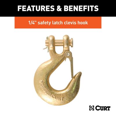 Image showing  35 in. Safety Chain with 1 Clevis Hook (7,800 lb., Clear Zinc), 80302
