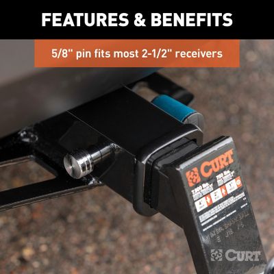 Image showing  5/8 in. Hitch Lock (2 in. or 2-1/2 in. Receiver, Right-Angle, Chrome), 23504