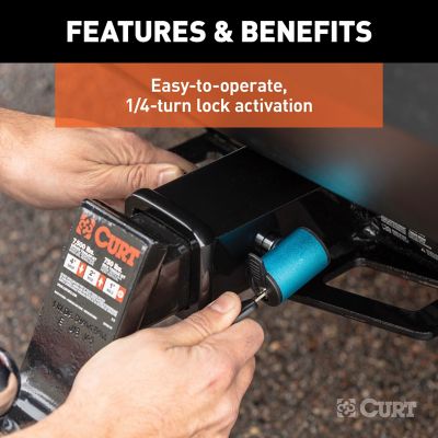 Image showing  5/8 in. Hitch Lock (2 in. or 2-1/2 in. Receiver, Right-Angle, Chrome), 23504