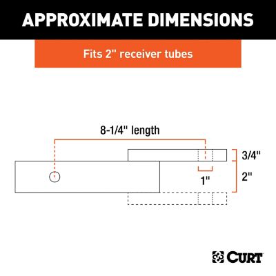 Image showing  2 in. Shank Class 3 Ball Mount, 2 in. Drop, 7,500 lb. Capacity, 8-1/4 in. L