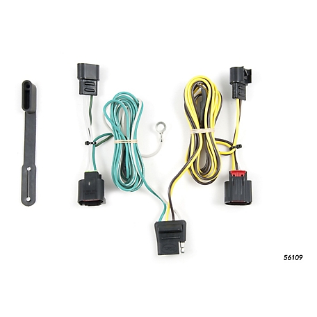 CURT Custom Wiring Harness, 4-Way Flat, Select Dodge Journey Without LED Lights, 56109