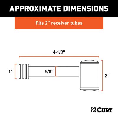 Image showing  5/8 in. Hitch Lock (2 in. Receiver, Right-Angle, Stainless)