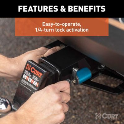 Image showing  5/8 in. Hitch Lock (2 in. Receiver, Right-Angle, Stainless)