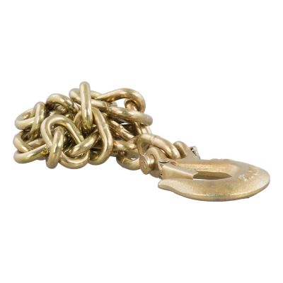 CURT 35 in. Safety Chain with 1 Clevis Hook (18,800 lb., Yellow Zinc), 80304