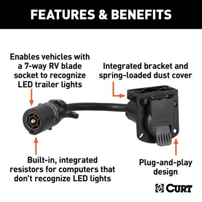 Image showing  7-Way RV Blade LED Electrical Adapter, Not a Wiring Extension