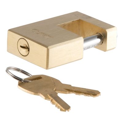 CURT Coupler Lock (1/4 in. Pin, 3/4 in. Latch Span, Padlock, Solid Brass)