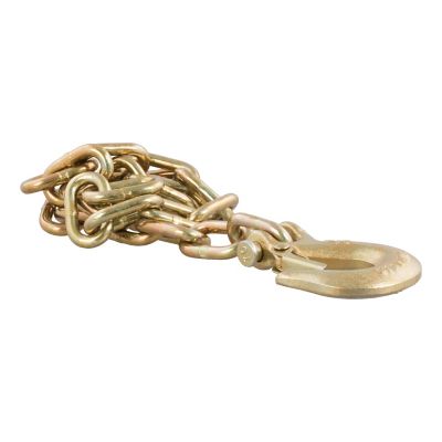 CURT 35 in. Safety Chain with 1 Clevis Hook (12,600 lb., Yellow Zinc), 80303