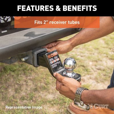 Image showing  2 in. Shank Fusion Ball Mount with 2 in. Ball, 4 in. Drop, 7,500 lb. Capacity