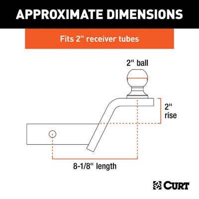 Image showing  2 in. Receiver Fusion Ball Mount with 2 in. Ball, 7,500 lb. Capacity