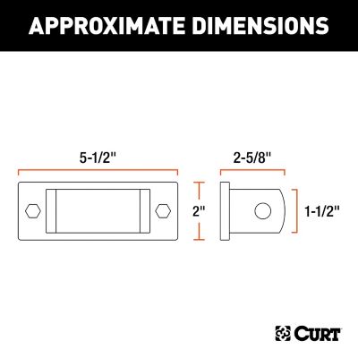 Image showing  Adjustable Tow Bar Bumper Brackets, 1/2 in. Pin Holes