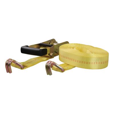 CURT 27 ft. Yellow Cargo Strap with J-Hooks (3,333 lb.), 83047