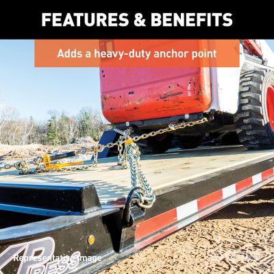 Image showing  3 in. x 3 in. 15,587 lb. Capacity Weld-On Tie-Down D-Ring, Raw Steel