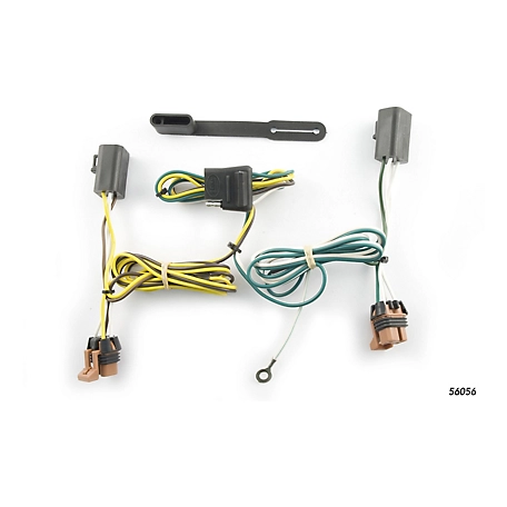 CURT Custom Wiring Harness, 4-Way Flat Output, Select Gmc Acadia, 56056
