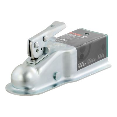 CURT 2 in. Straight-Tongue Coupler with Posi-Lock (3 in. Channel, 5,000 lb., Zinc)