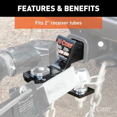 Image showing  2 in. Receiver Sway Tab Ball Mount, 2 in. Drop, 7,500 lb. Capacity