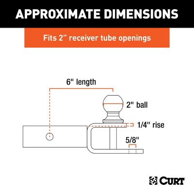 Image showing  2 in. Receiver 3-in-1 ATV Ball Mount with 2 in. Trailer Ball