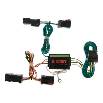 CURT Custom Wiring Harness, 4-Way Flat Output, Select Jeep Liberty, 55382