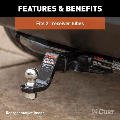 Image showing  2 in. Receiver Loaded Ball Mount with 1-7/8 in. Ball, 4 in. Drop, 3,500 lb. Capacity