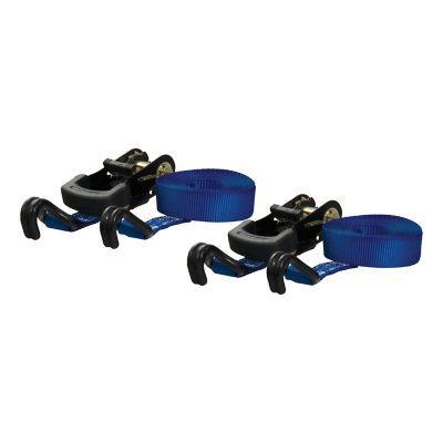 CURT 16 ft. Blue Cargo Straps with J-Hooks (733 lb., 2 Pack), 83020