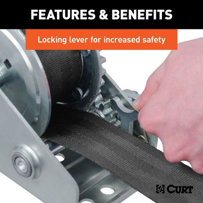 Image showing  Hand Crank Win. with 15 ft. Strap, 900 lb. Capacity, 6-1/2 in. Handle