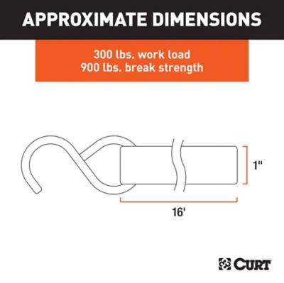 Image showing  16 ft. Dark Green Cargo Straps with S-Hooks (300 lb., 4 Pack), 83016