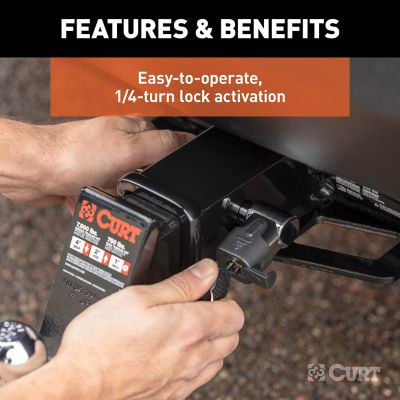 Image showing  5/8 in. Hitch Lock (2 in. Receiver, Right-Angle, Chrome), 23510