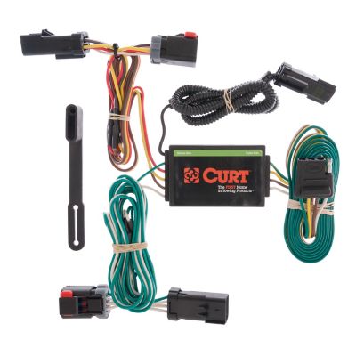 CURT Custom Wiring Harness, 4-Way Flat Output, Select Chrysler Pacifica, 55530