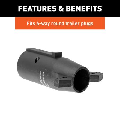 Image showing  Led Electrical Adapter (7-Way RV Blade Vehicle to 6-Way Round Trailer), 57005