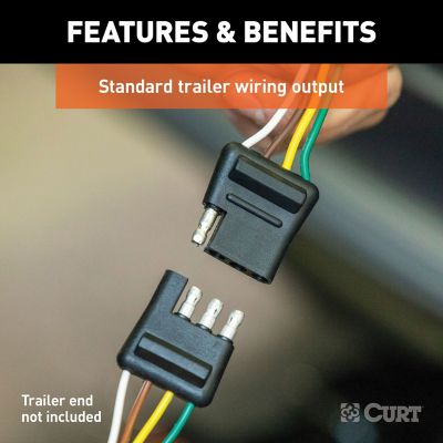 Image showing 1 th CURT Custom Wiring Harness, 4-Way Flat Output, Select Saturn Vue, 56018
