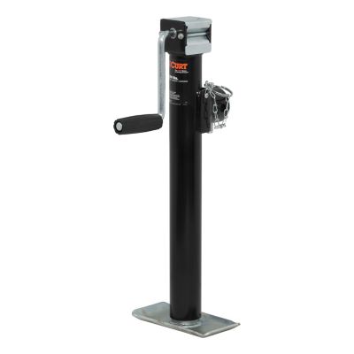 CURT Pipe-Mount Swivel Jack with Side Handle (2,000 lb., 15 in. Travel), 28324