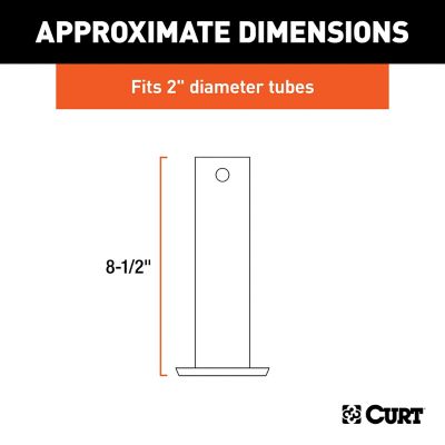Image showing 1 th CURT Pin-On Jack ft. (Fits 2 in. Tube, 2,000 lb., 8-1/2 in. Height, Packaged)