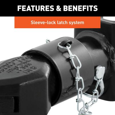 Image showing  2 in. Channel-Mount Coupler with Sleeve-Lock, 7,000 lb., Black