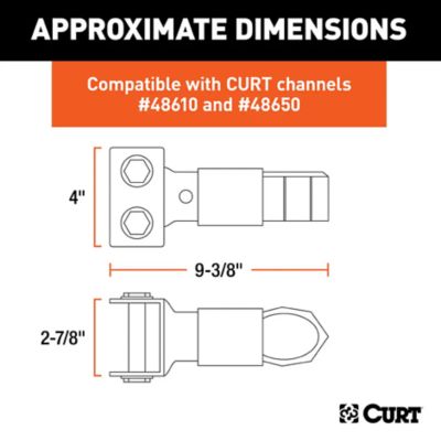 Image showing  2 in. Channel-Mount Coupler with Sleeve-Lock, 7,000 lb., Black