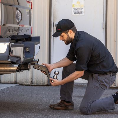 Image showing  2 in. Shank Forged Ball Mount, 4 in. Drop, 17,000 lb. Capacity, 8-1/2 in. L